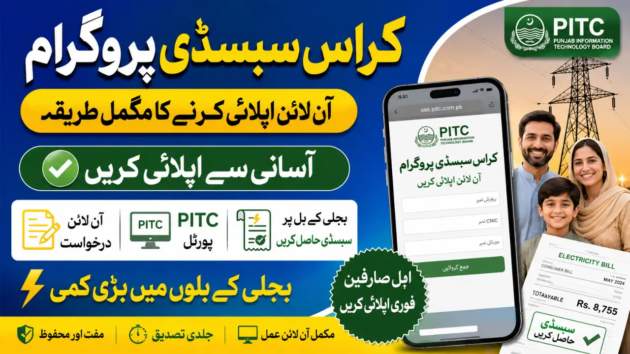 Cross Subsidy Program Online Apply via Css.pitc.com.pk Step by step guide